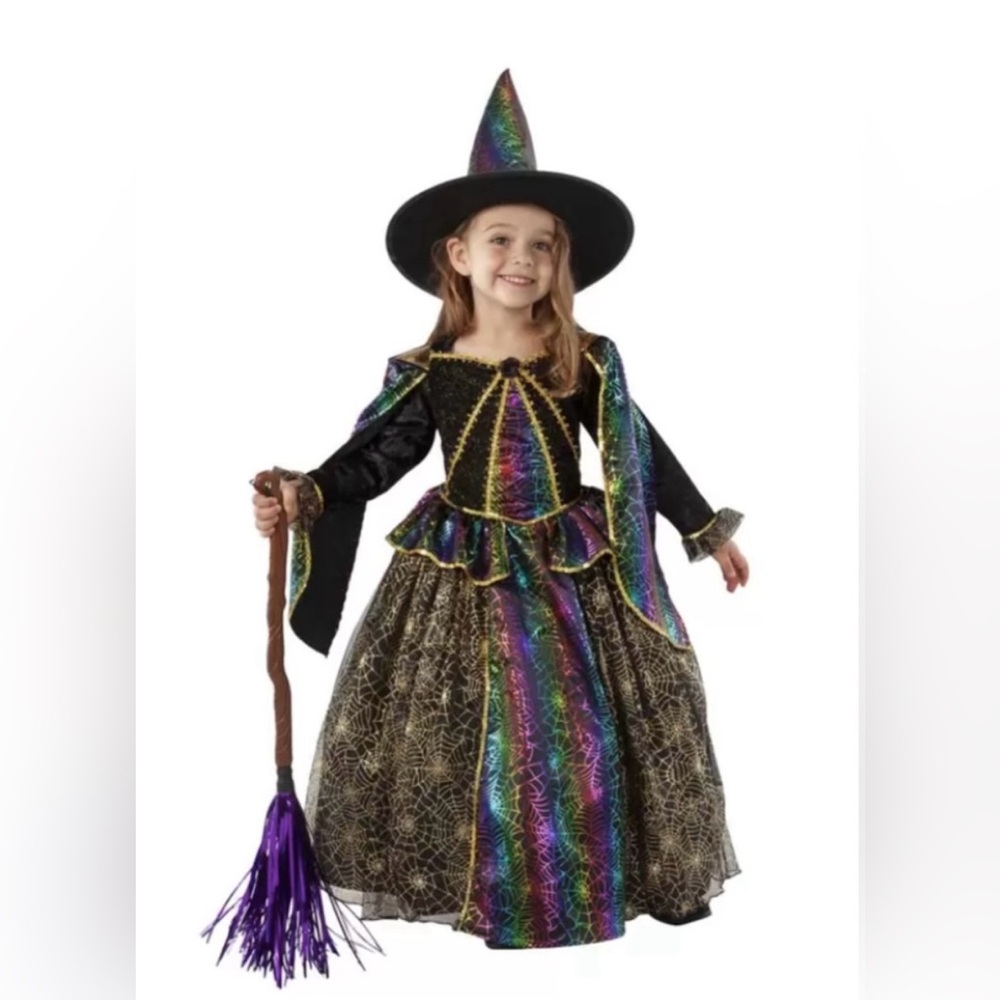 Magic Teetot Princess Factory Midnight Witch Costume Kids Size 3-4 New - Picture 6 of 6
